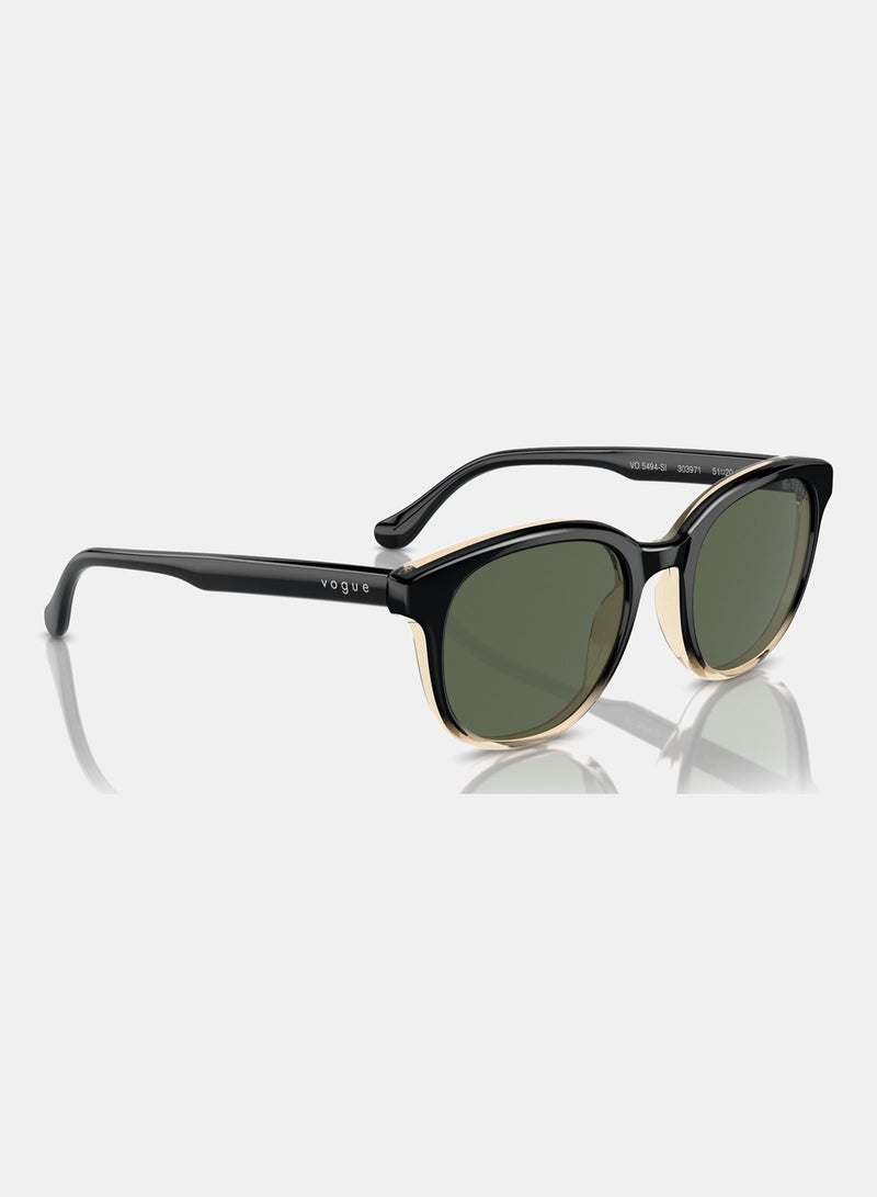 Vogue Full Rim Round Sunglasses 5494SI, 51, 3039, 71 - Image 3